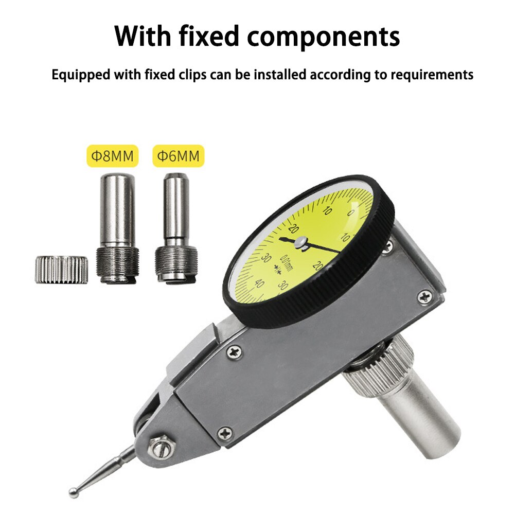 0-0.8mm Leverage Dial Indicator Level Gauge Scale 0.01mm Precision Dial Test Indicator Dial Indicator Measuring Instrument Tool