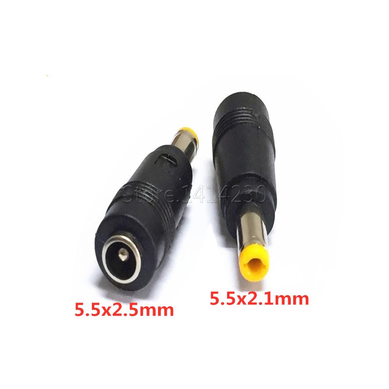Connector Voor Dc Power Adapter Connector Plug Conversie Hoofd Jack Vrouwelijk 5.5*2.5mm Beurt Om Mannelijke 5.5 * 2.1mm Stemvork