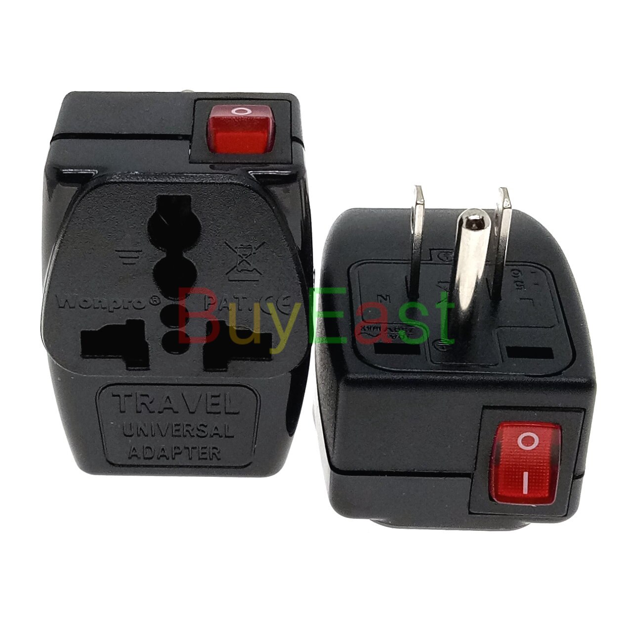 2 IN 1 - US Canada Thailand Electrical Plug Adapter AC100~250V 10A With On/Off Main LED Switch