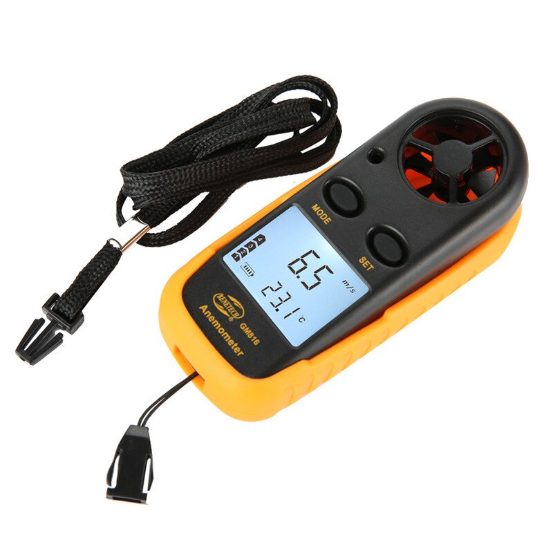 GM816 Digitale Anemometer Met Mark Windsnelheid Meting Laag Stroomverbruik
