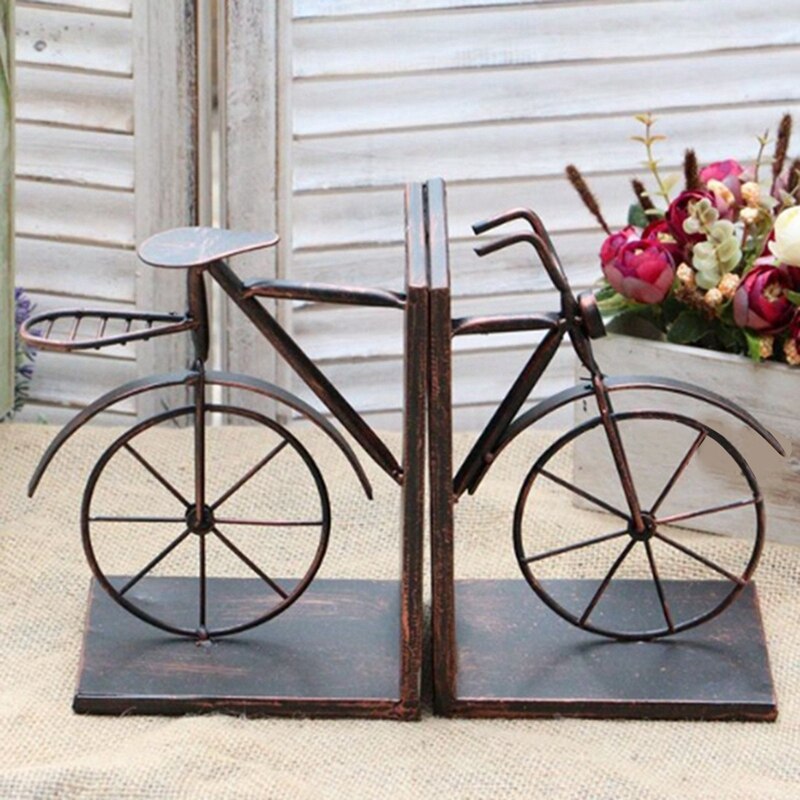 Boekenplank Retro Stijl Fiets Boek Houder Boek Close Boek Stand Decoratie Woondecoratie Brons