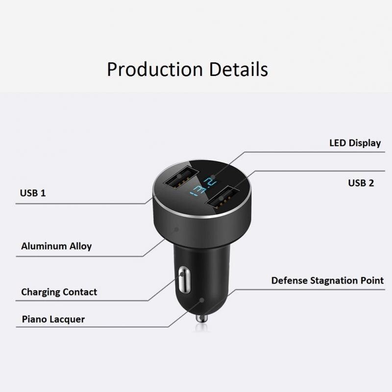 12V/24V 3.1A Dual USB Car Charger Socket Adapter Outlet Digital LED Voltmeter For iphone samsung xiaomi huawei