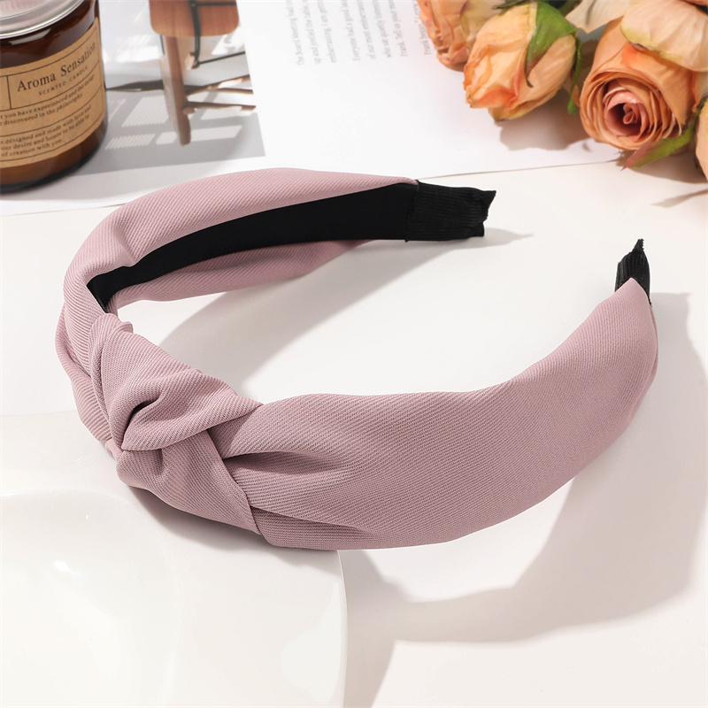 Minimalistische dameshoofdbanden Effen keperstof Geknoopte haarbanden voor dames Meisjes Casual winkelen Reizen Hoofddekselaccessoires