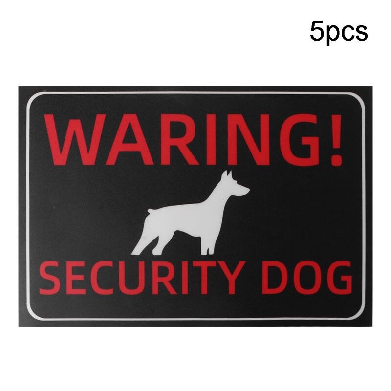 5Pcs Univeral 30X20Cm 11.8X7.8 Inches Lijm Pas Hond Teken Voor Hek Home Gates sticker Muur Waarschuwing Guard Hond Borden