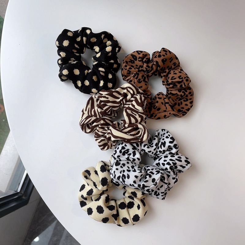 Elástico de cabelo de tecido de leopardo, faixas elásticas para cabelo, mulheres, meninas, veludo, ponto, zebra, rabo de cavalo, laços de cabelo, acessórios de moda para cabelo