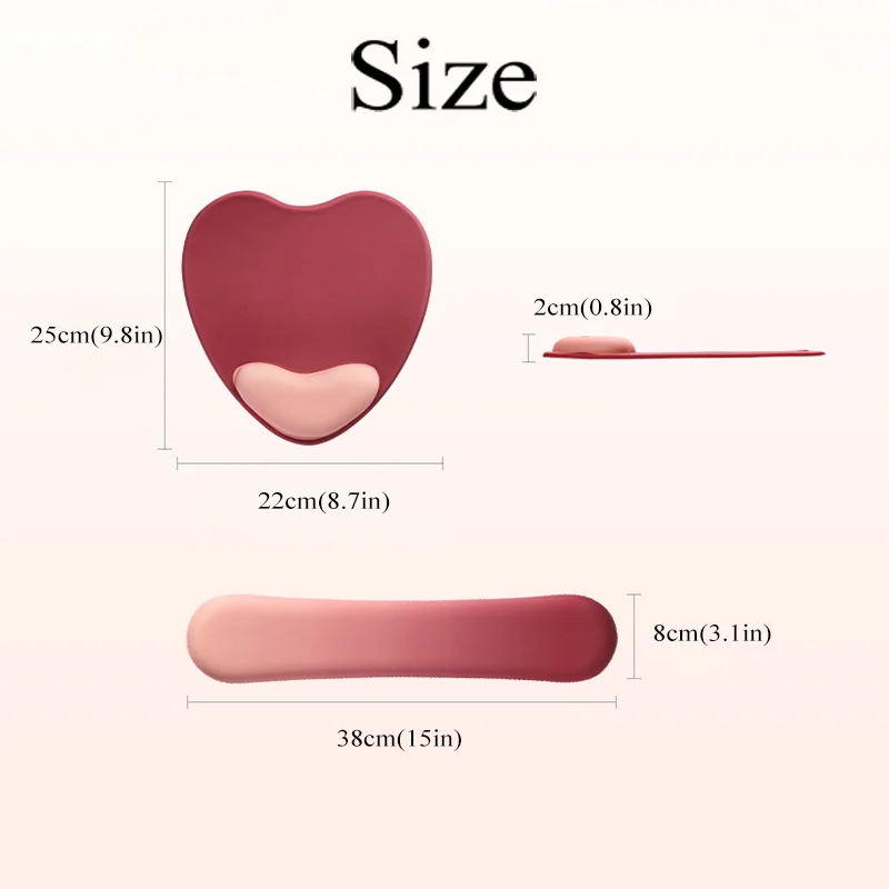 Computer Mouse Pad Ergonomic Cushion Non-slip Rubber Base Memory Foam for Office Home Computer Laptop Desktop Mouse Pads