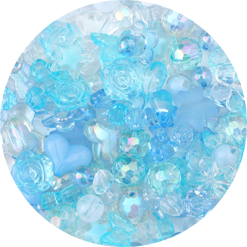 Cuentas mixtas hermosas coloridas Diy pulsera de cadena para teléfono móvil mezcla chica linda azul y rosa cuentas tejidas a mano accesorios de joyería