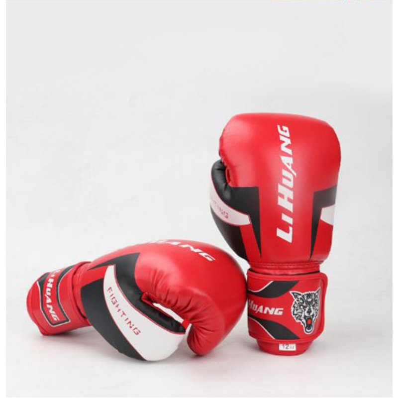 Guantes De Kick Boxing para hombres y mujeres PU Karate Muay Thai Guantes De Boxeo lucha libre MMA Sanda entrenamiento adultos niños equipo: Verde militar / 9 pulgadas