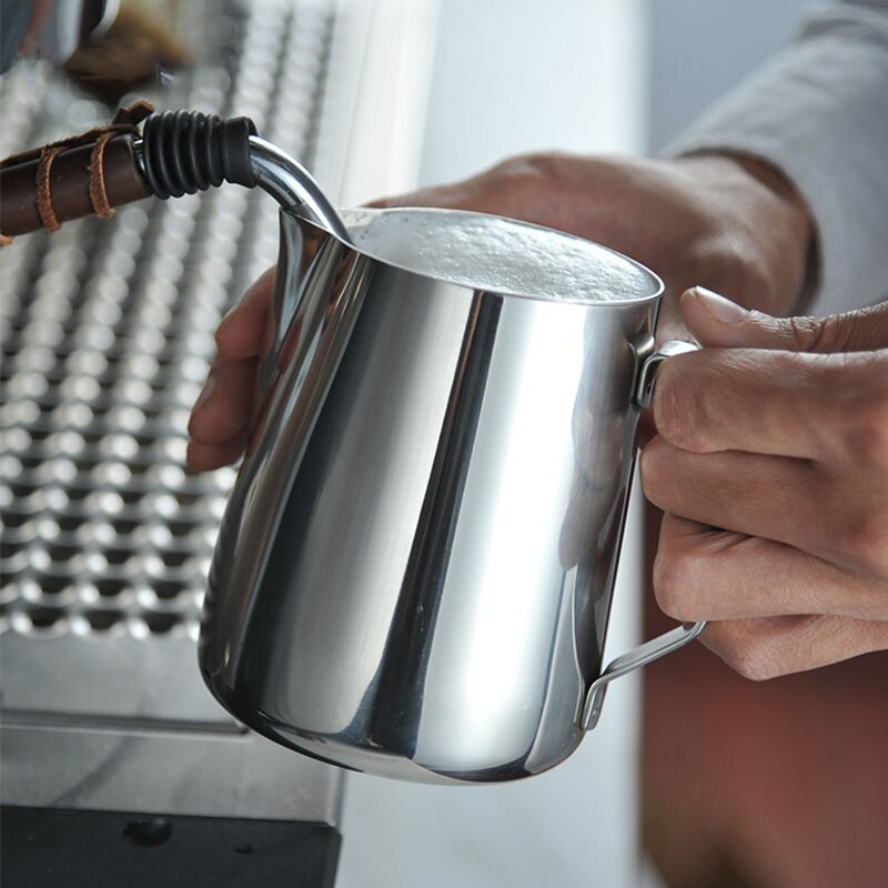 Rvs Melk Werper Melkopschuimer Melkkan Foamer Mokken Italiaanse Latte Art Koffiezetapparaat Jug Frother Cup 350/600Ml