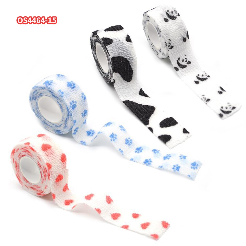 1 Roll Self Adherent Cohesive Wrap Bandage Non-Woven Bandage Calluses-Proof Breathable 1.0 Inch x 5 Yards for School Students: Set 4