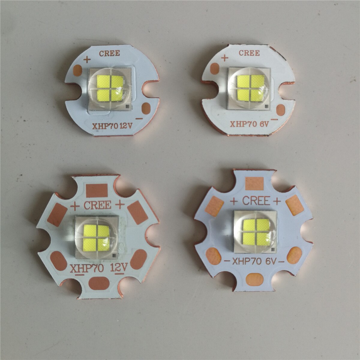 Epileds 7070 20W 12V 6V Led replace Cree MKR XHP70 XHP50 LED Emitter Cool White 6500K LED Chip Light with 20mm Copper PCB: 12v 16mm copper