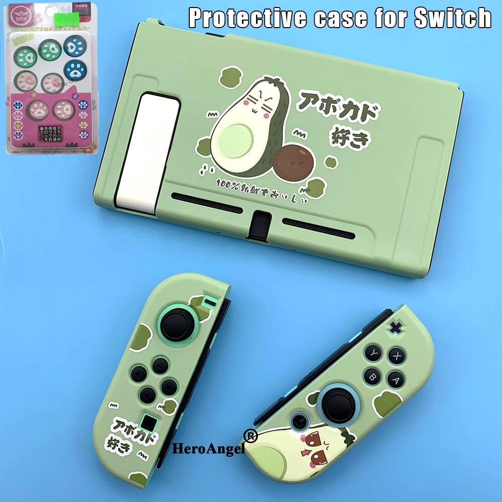 Cute Avocado Green Soft Protective Case for Nintendo Switch Console &Joycon Colorful Cover Shell For N-Switch