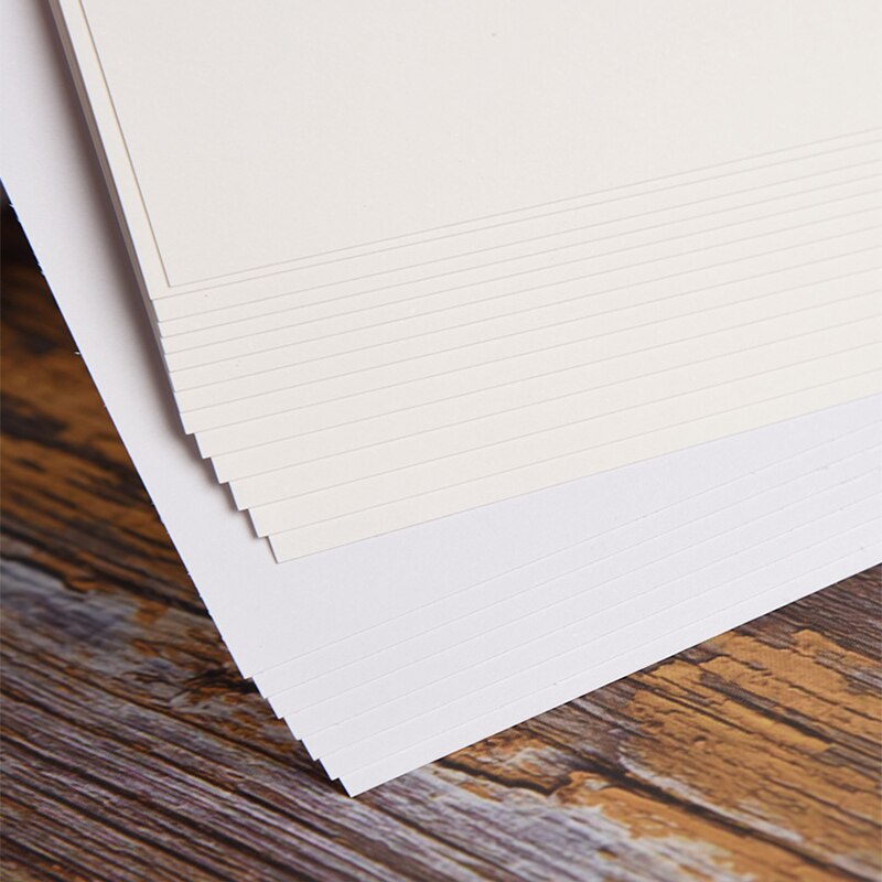 50pcs/lot White Kraft Paper for DIY Handmade Cardboard Making 180g Hand Painting Paper 32K 16K A5 A4 Sketch Paper