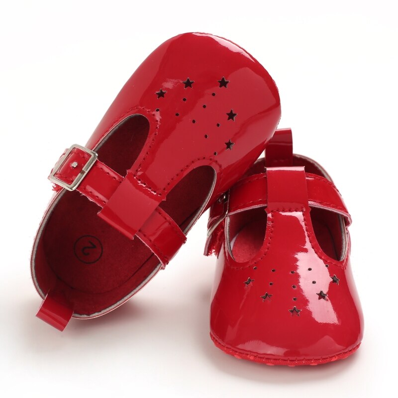 Zapatos de dibujos animados para bebés, calzado antideslizante con fondo suave de polipiel, para primeros pasos de 0 a 18 meses, primavera y otoño