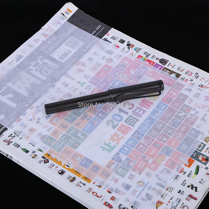 500pcs 17gsm Thin Transparent Tissue Paper Transparent Characters Practice Paper Blank Decoration Wrapping Paper 18x26cm