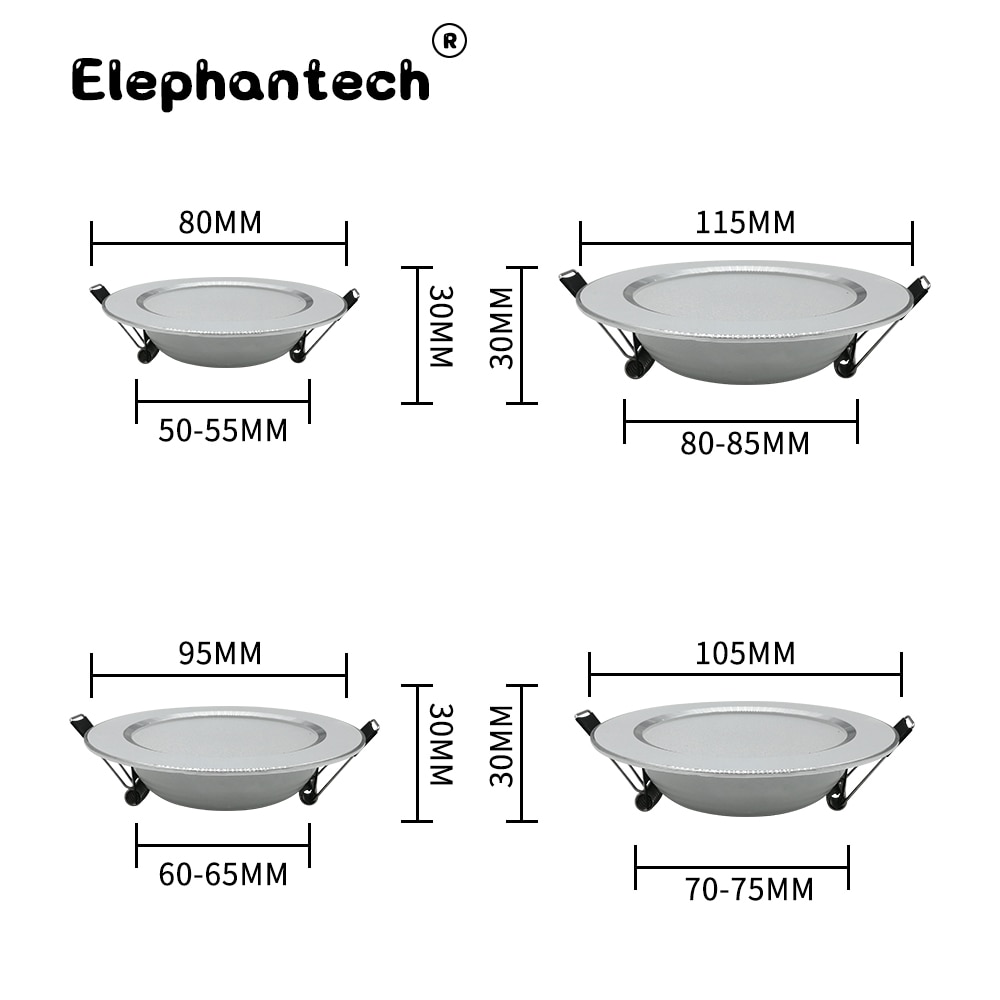 Led downlight 5w 9w 12w 15w variabele kleurtemperatuur waterdicht koud/natuurlijk/warm wit inbouw led lamp spot licht  ac 220v