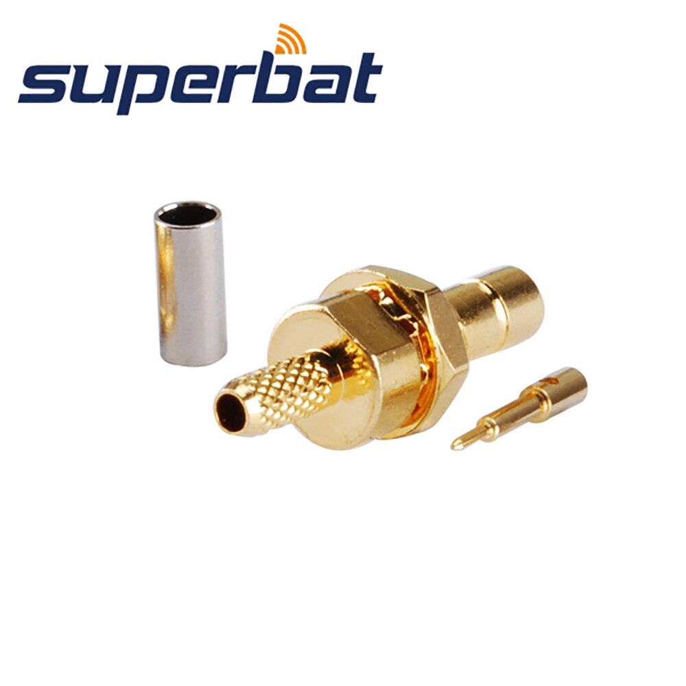 Superbat 10 stücke SMB crimpen Weibliche Schutzwand für Koaxialkabel RG174,RG188A,RG316,LMR100 RF Stecker