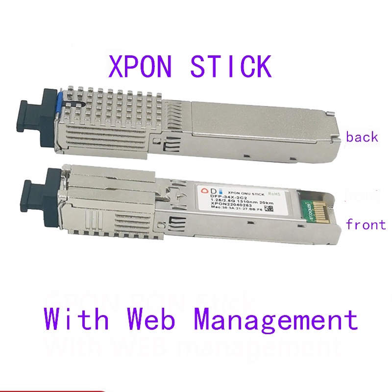 PON STICK EPON GPON XPON SFP ONU Stick con conector MAC SC módulo DDM pon HGU 1490/1330nm PPPoE IPoE 1,25 Gbps 802.3ah: Castaño