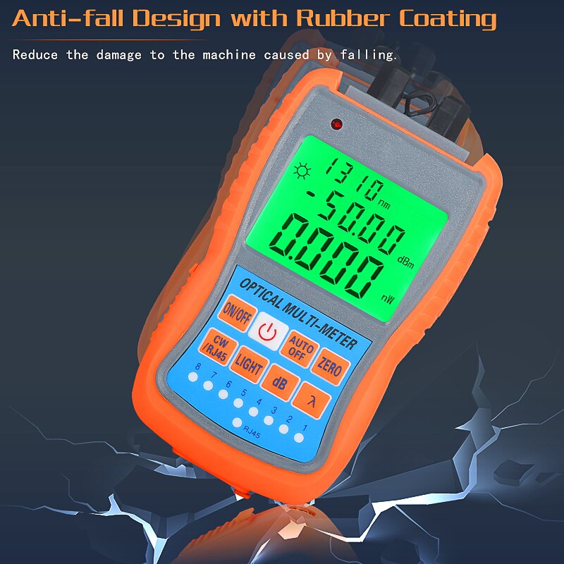 Comptyco AUA-G70B/50B 4in1 Mini Optical Power Meter Visual Fault Locator Netwerkkabel Test Glasvezel Tester 10Km 30Km Vfl