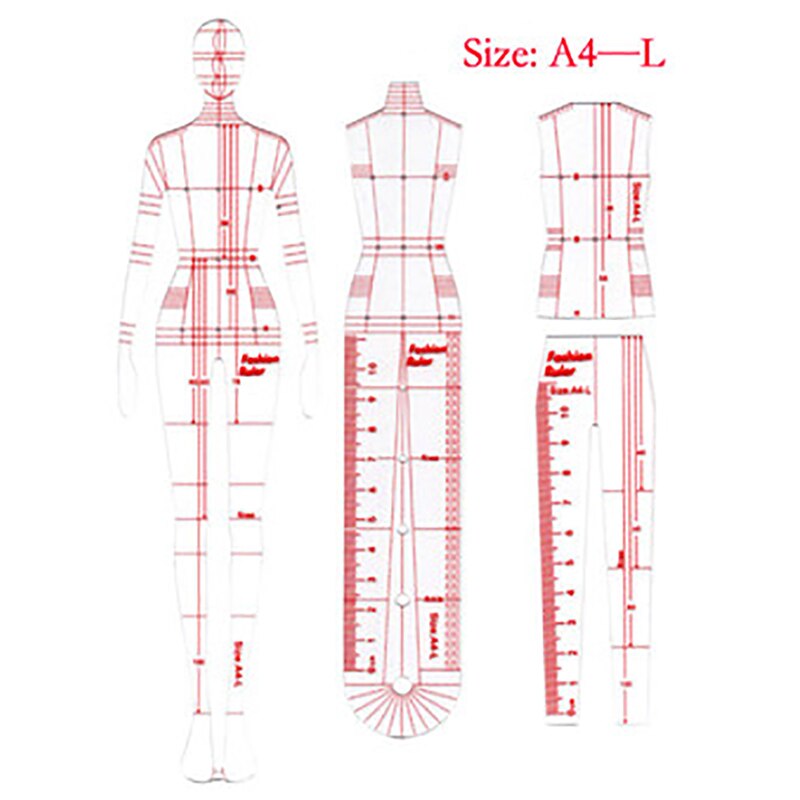 1 set Women Drawing Ruler Figure Drawing Template ... – Grandado