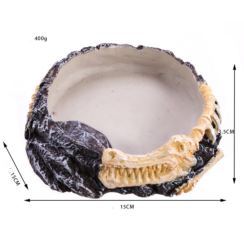Aquarium Aquarium Landschap Reptiel Hout Vorm Feeder Kom Hars Niet-giftige Food Bassin Schildpad Schildpad Krabben Voor voeden: Keel shape