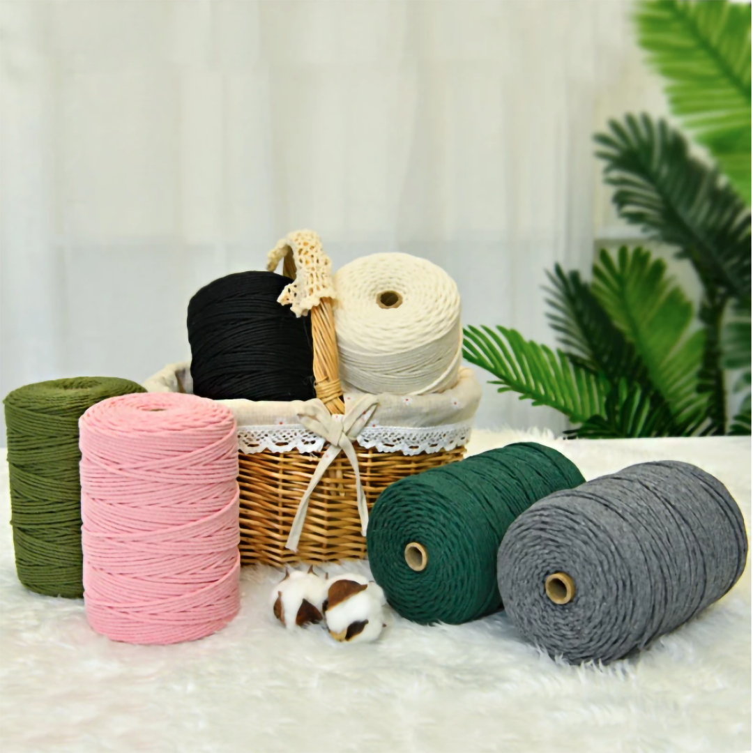 Gomaihe Macrame Koord 3Mm X 200M 100% Katoenen Touw Craft String Twine Voor Muur Opknoping Plant Hangers Breien home Decorations Diy