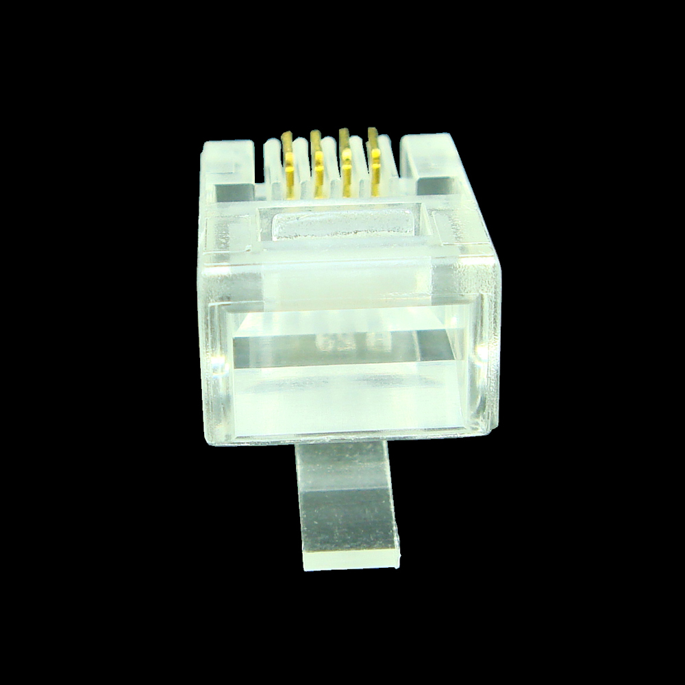 20pcs RJ11 6P2C 6P4C 6P6C Gold-Plated Telephone Internet Modular Plug Jack RJ-11 Connector Crystal Heads