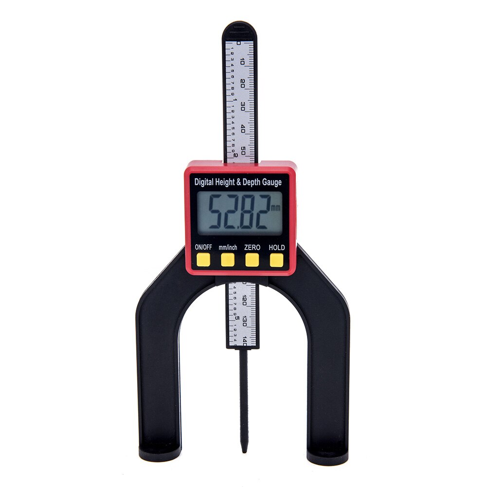Digital Height Gauge Table Saw 80mm Depth Gauge with Three Measurement Units Locking Screw for Woodworking