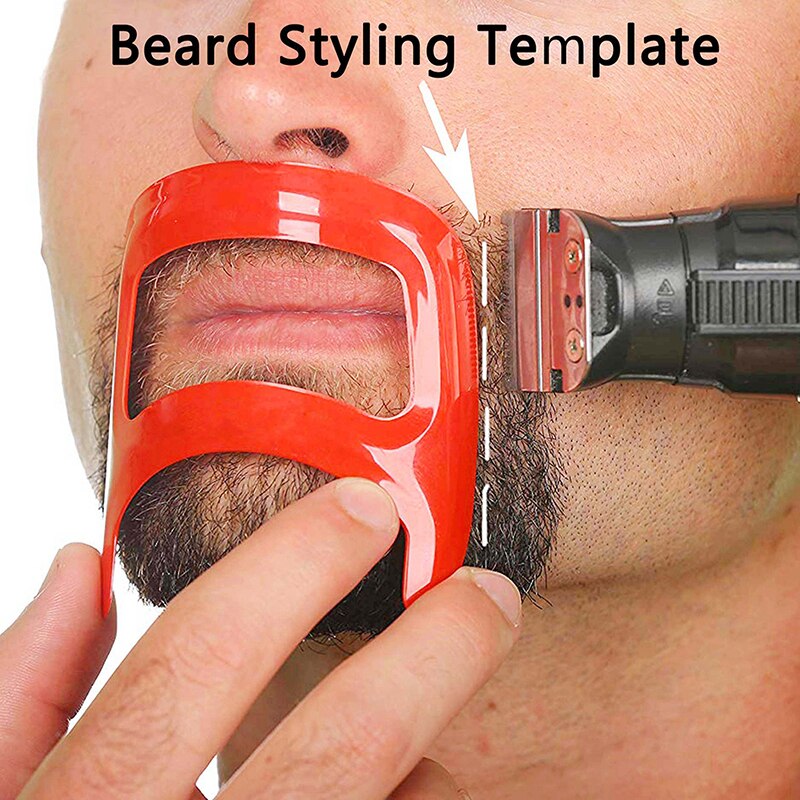 1 stk skabelonguide overskæg skæg gede barbereskæg børste stil herre barberbørste herreværktøj