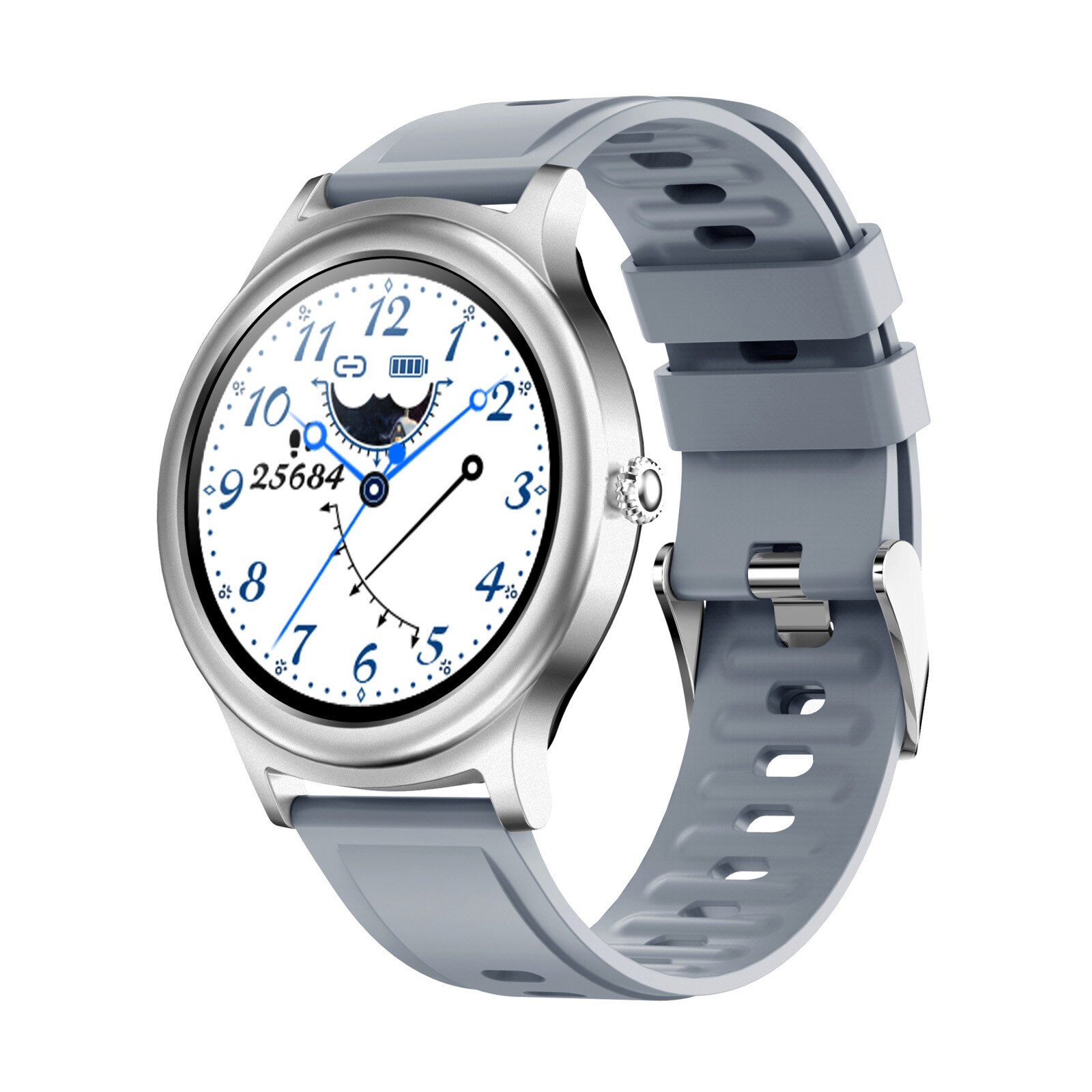 Smart Horloge Mannen/Vrouwen V31 Fitness Armband Bluetooth Waterdichte Hartslagmeter Smart Horloge Vrouwen Fitness Tracker Smartwatch: Zilver