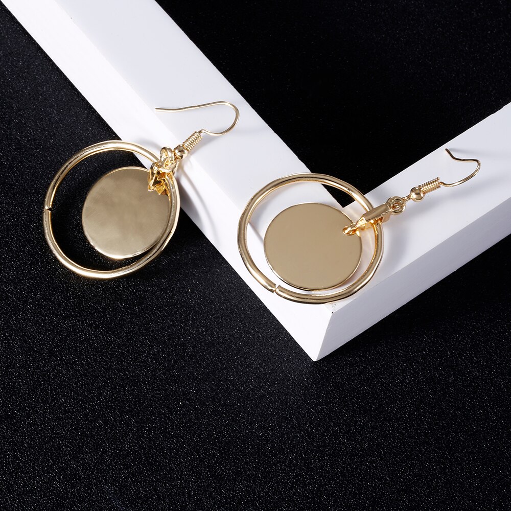 VIVILADY, conjuntos de joyas circulares de para mujer, Gargantilla de cristal, collar, pendientes, Boho, de boda, nupciales