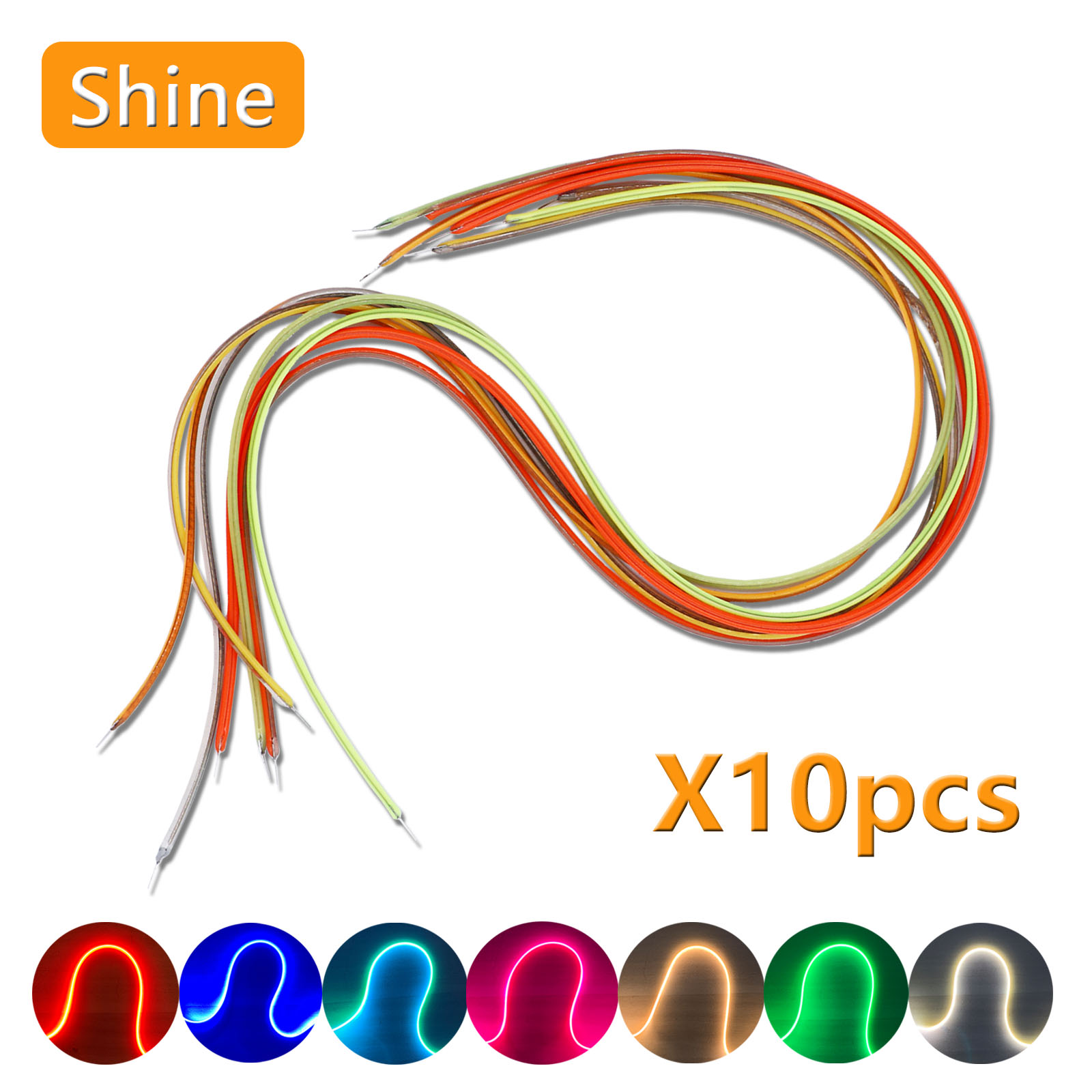 10 Stück 3V COB LED Filament flexibel 300mm 260mm 185mm 145mm 130mm 95mm 80mm 60mm 38mm Edison Glühbirne Lampe Teile LED Diode Dekoration