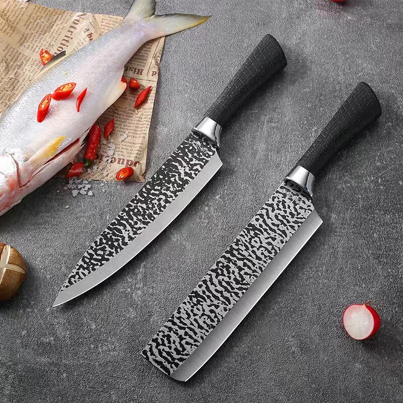 Yangjiang Forged Stainless Steel Manganese Steel Kitchen Knife Household Small Kitchen Knife Fruit Knife Chef Knife Meat Cleaver: YELLOW