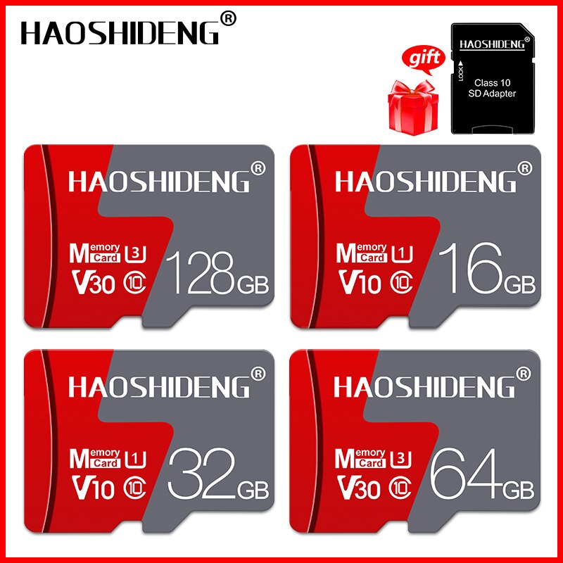 Tarjeta Micro SD de 128GB, tarjeta TF de 8GB, 16GB, 32GB, 64GB, 128GB, memoria Flash de Clase 10, tarjeta Microsd de 8 16, 32, 64, 128 y 256 GB para adaptador de teléfono inteligente