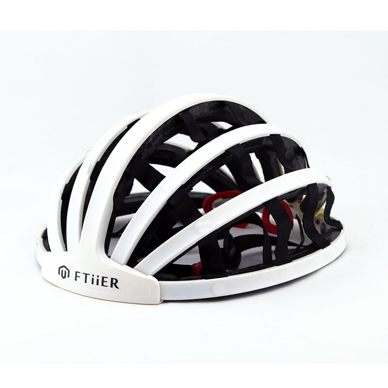Opvouwbare Fietsen Helm Draagbare Ultralight Racefiets Enduro Helm Unisex Fietshelm Mountain Volwassen Capacete Ciclismo: white / M 54-58CM
