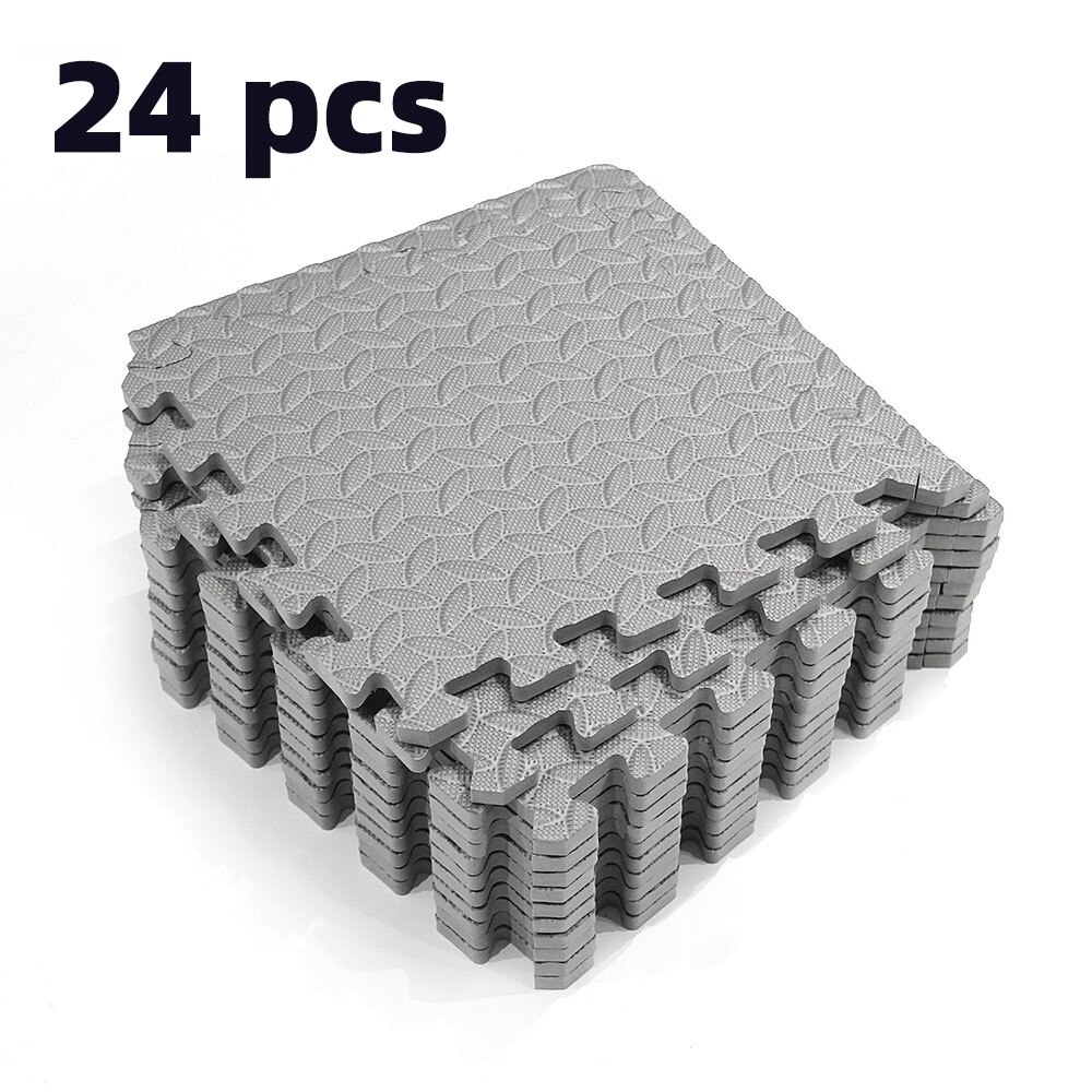 12 Stuks 30*30Cm Eva Non-Slip Vloermatten Voor Gym Floor Mat Splicing Patchwork Tapijten Dikker shock Voor Gym Fitness Kamer Workouts: 30x30x1cm 24pcsGray