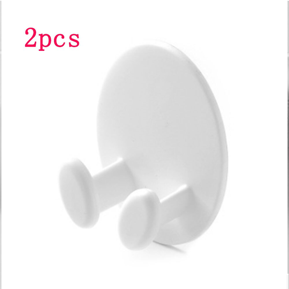 2pcs Nail-free hook hook oval socket hook power cord storage rack
