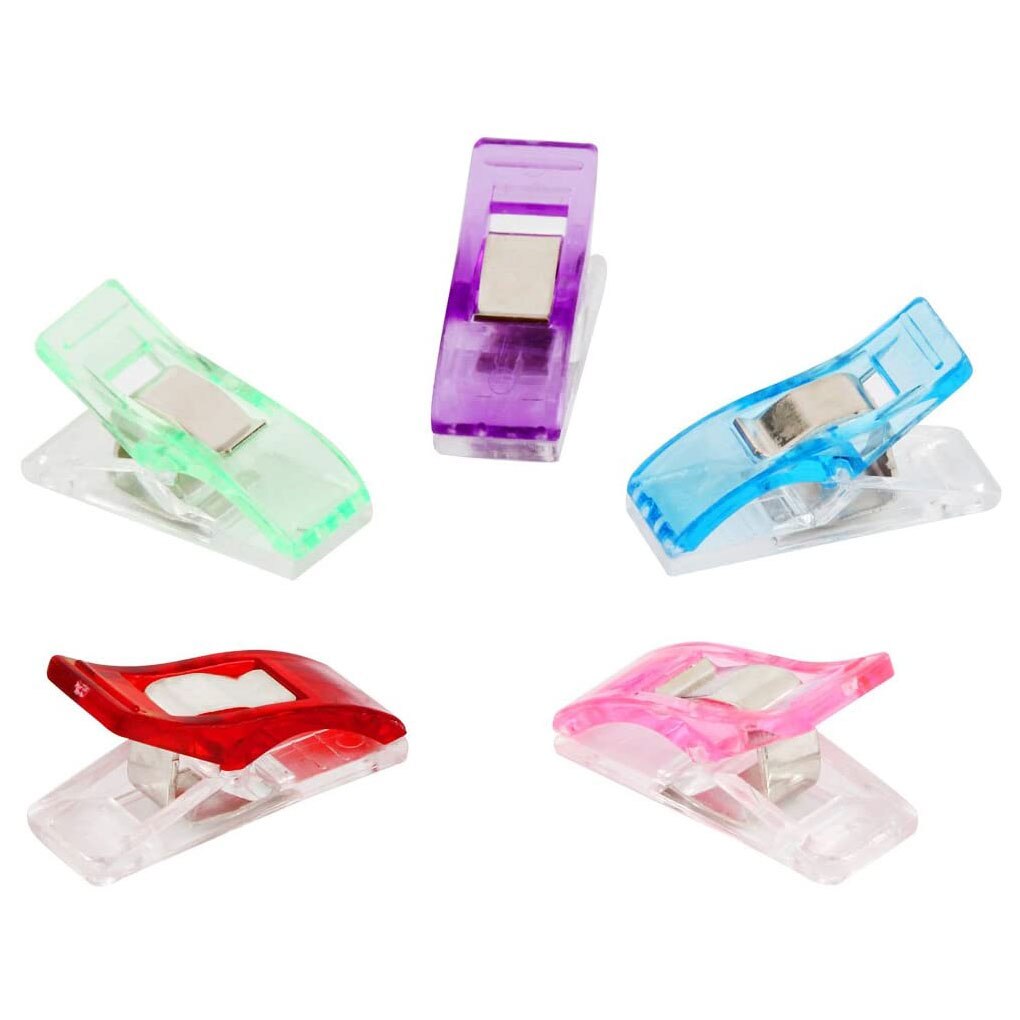 60Stck Kunststoff Multi-Zweck KleiderbüGel Clips Bunte NäHenne Schellen Handwerk Decke Bindung Clips