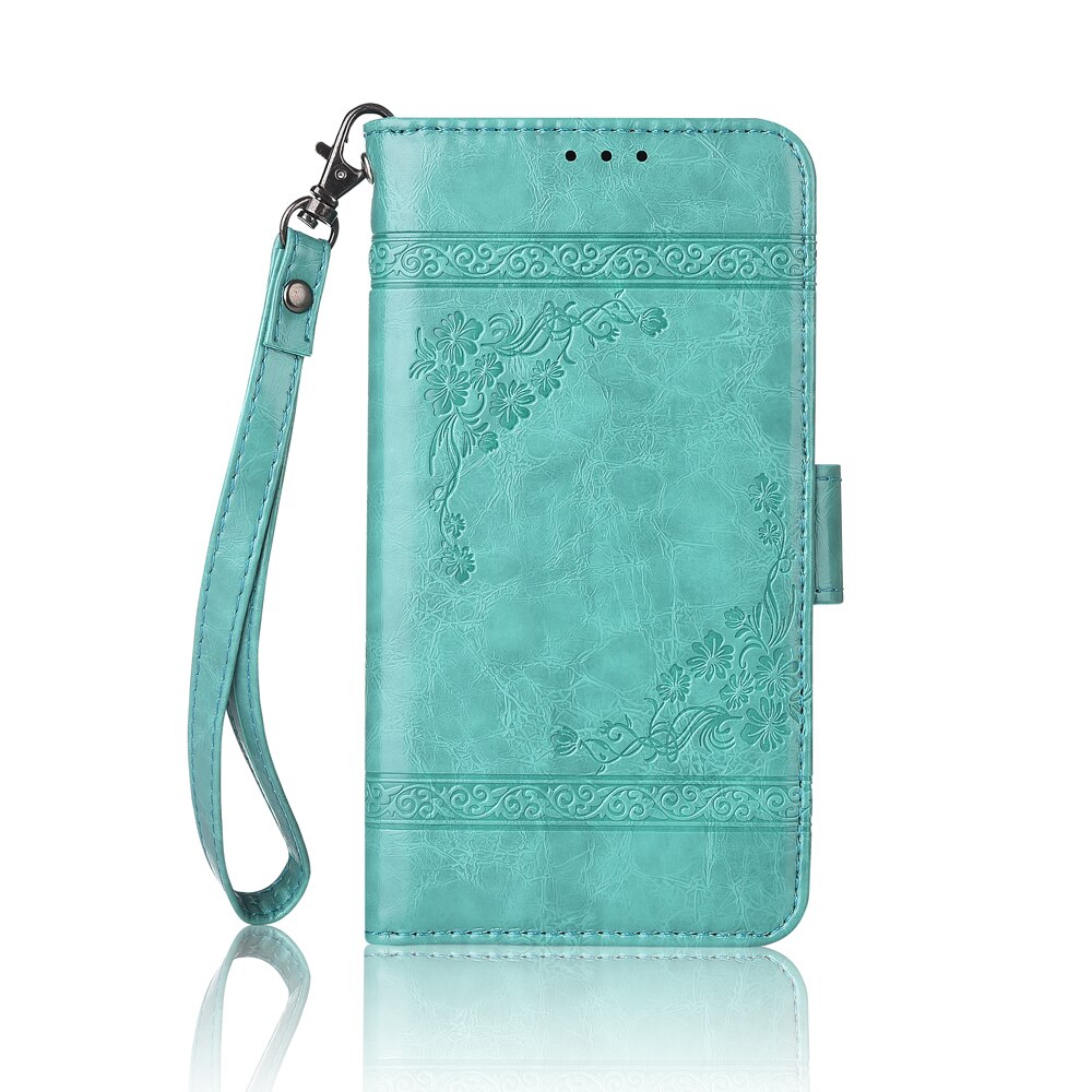 3D Flower Flip Leather Case for Samsung Galaxy M21 Case For Samsung M21 M 21 Case Phone Case Cover: Oil-Green