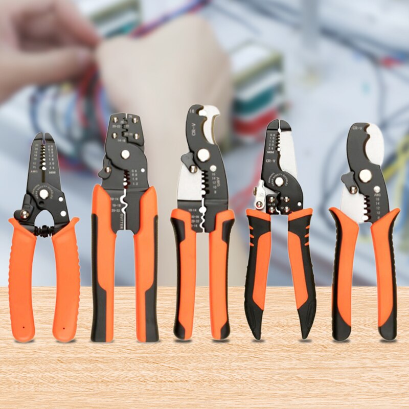 Multifunctional Crimping Pliers wire stripper Cutter Crimper Automatic Terminal Crimping Plier Tools Manganese Alloy Hand Tool