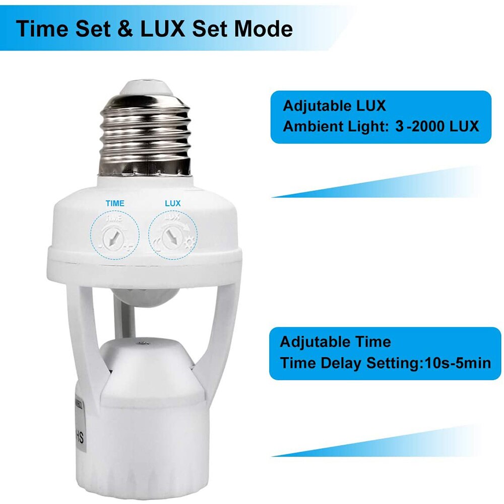 E27 Pir Motion Sensor Lamp Houder Voor Garage Infrarood Motion Activated Sensor E27 Lamp Basis Met Auto On/Off tuin Lamp Base