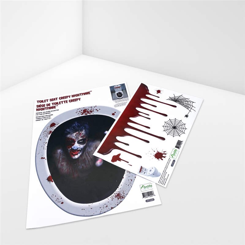 Vacclo Halloween Decoratie Toiletbril/Sticker/Decal 3D Muur Stikcers Op De Muur Woondecoratie Wc Stickers