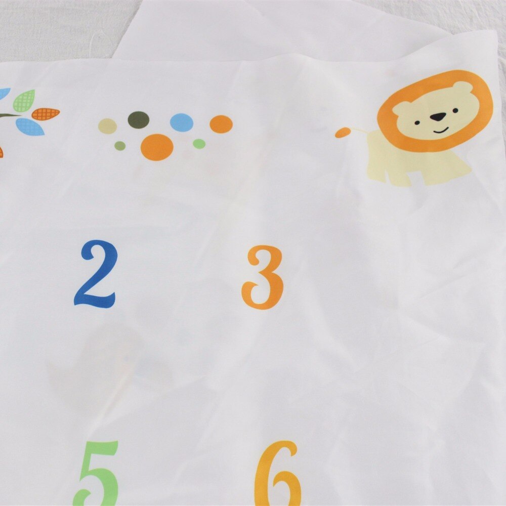 Baby Milestone Blanket Monthly Growth Blankets Newborns Infant Animal Lion Background Cloth Photography Props