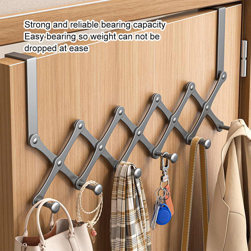 Hooks Over The Door 4/6Hooks Clothes Coat Hat Towel Hanger Home Bathroom Organizer Rack Kitchen Accessories Holder