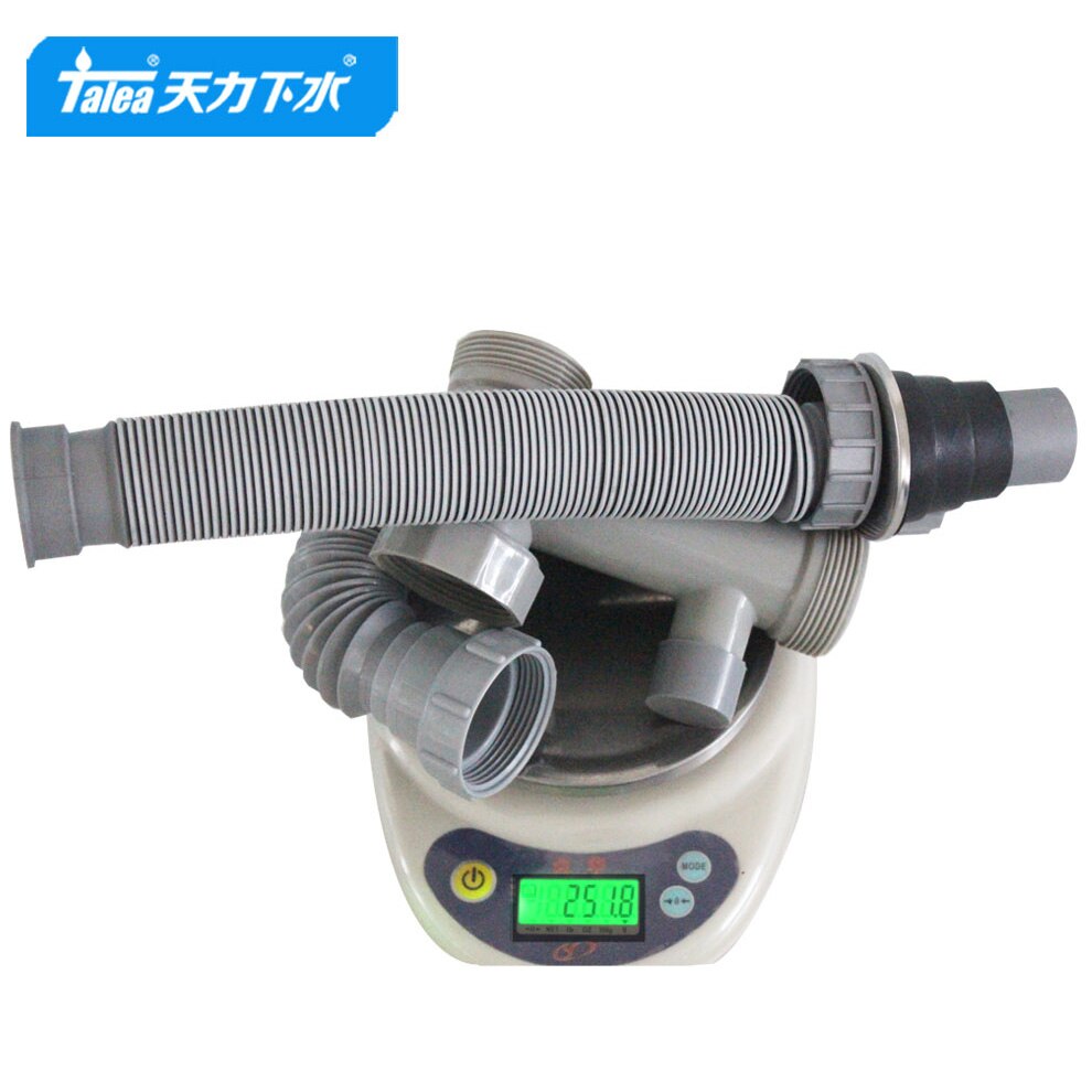 Talea Double sink drain pipe kit into ground drainpipe Kitchen Fixtures sewer hose Laundry Sink Waste downcomer set GB032C001