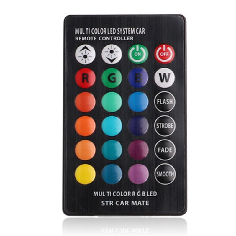 Universele Auto Rgb Led T10 W5W Led Rgb Cob Signaal Lamp Leeslamp Wedge Light Auto Interieur Decoratieve Verlichting Afstandsbediening auto Styling: 1 Remote