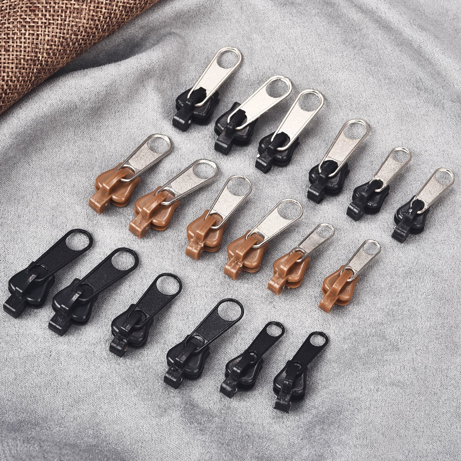 6PCS Instant Zipper Universal Instant Fix Zipper Repair Kit Replacement Zip Slider Teeth Rescue Zippers For 3 Different Size