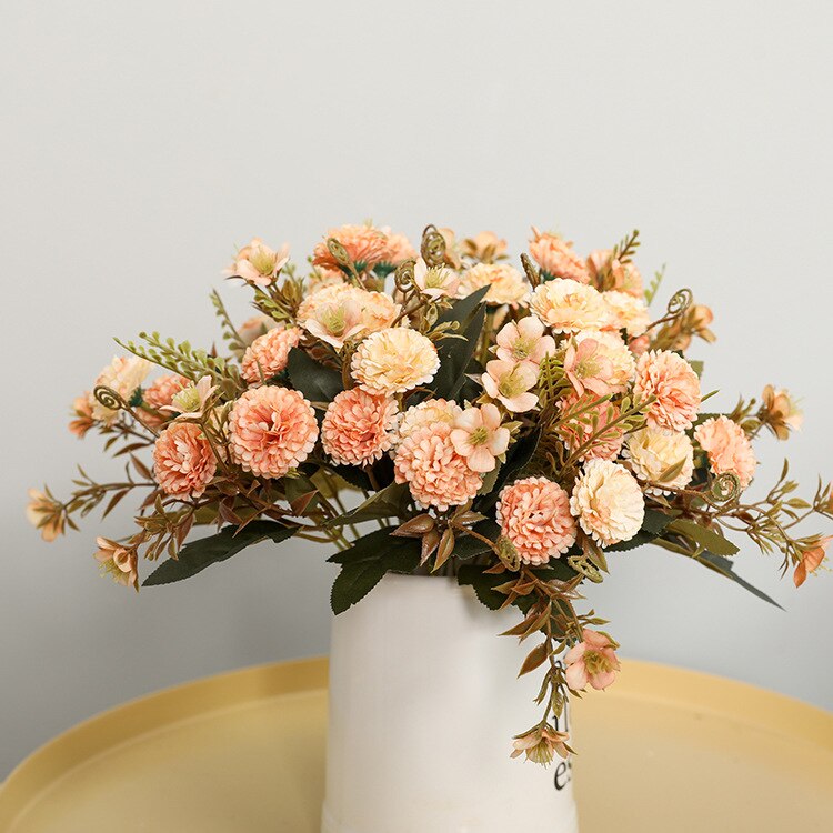 5 grener 11 hoder hjemme juledekor kunstig nellike bukett silke blomster mødre nellike blomst veggmaterialer