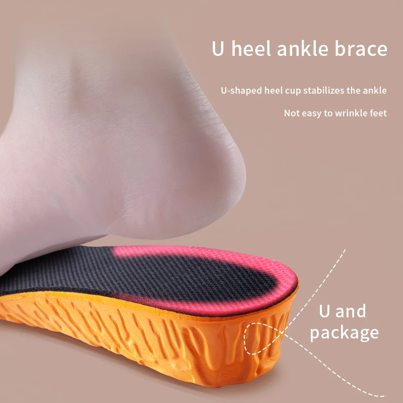 Orthopedic Height Increase Insoles for Women Men Invisiable 1.5-3.5cm Memory Foam Shoes Pad Breathable Feet Care Insole