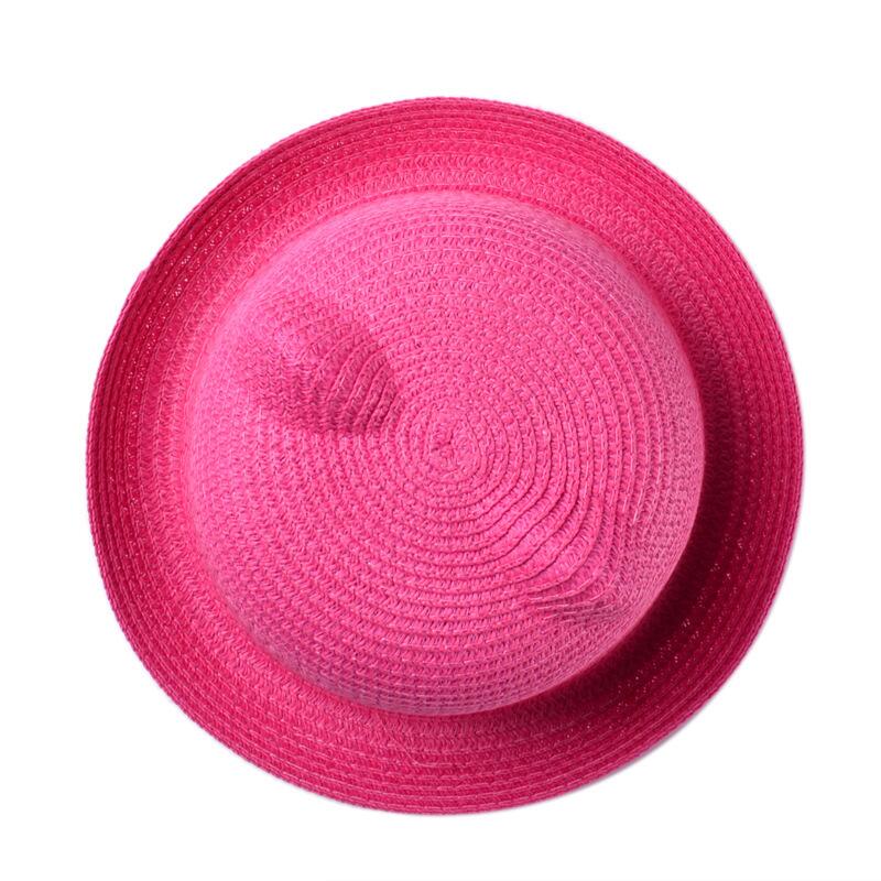 Stro Hoeden Kids Karakter Oor Decoratie Zomer Cap Baby Zonnehoed Voor Meisje Jongens Emmer Cap Voor Kinderen Hoed Strand panama Caps